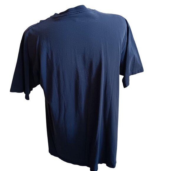 Nebraska State Patrol Vintage T-Shirt XL 1990s Crackle Graphic Fitness Blue USA - Picture 8 of 10